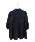 UNITED ARROWS (ユナイテッドアローズ) エンブロイダリー ショートスリーブ ブラウス ブラック×ネイビー サイズ:FREE：7000円