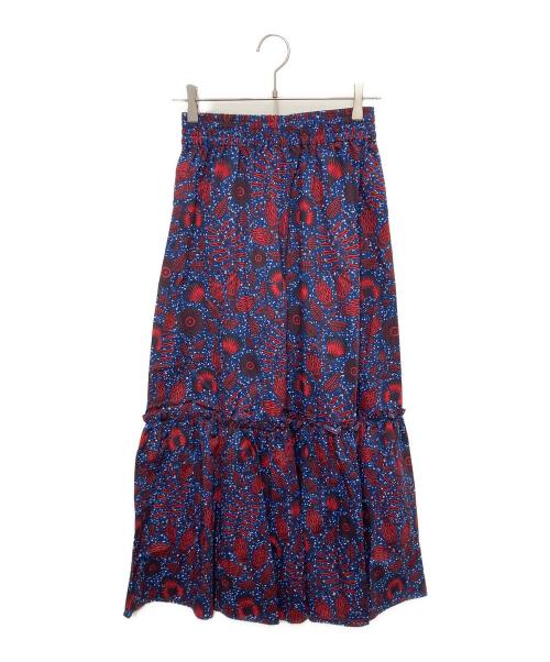 JOURNAL STANDARD（ジャーナルスタンダード）JOURNAL STANDARD (ジャーナルスタンダード) アフリカンフラワープリントスカート ブルー×レッド サイズ:FREEの古着・服飾アイテム
