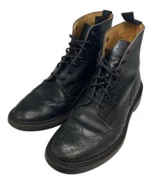 Tricker's×PAUL SMITH（トリッカーズ×ポールスミス）の古着「ウィングチップカントリーブーツ」｜ブラック