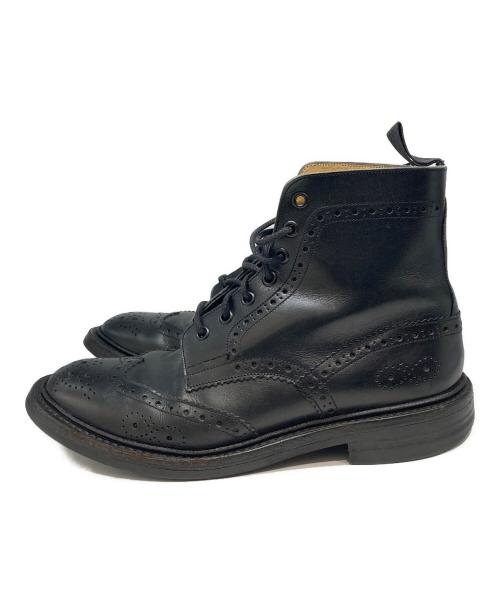 Tricker's（トリッカーズ）Tricker's (トリッカーズ) PAUL SMITH (ポールスミス) ウィングチップカントリーブーツ ブラック サイズ:7.5の古着・服飾アイテム