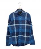 BLACK LABEL CRESTBRIDGEブラックレーベル クレストブリッジ）の古着「チェックシャツ」｜ブルー