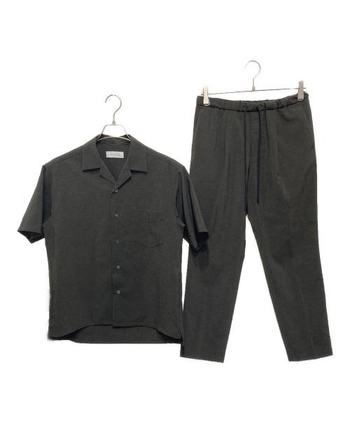 Adam et Rope（アダム エ ロペ）Adam et Rope (アダム エ ロペ) オープンカラーシャツ＆イージーパンツ セットアップ/イージーケア ブラック サイズ:Sの古着・服飾アイテム