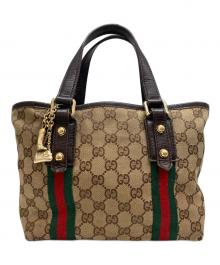 GUCCI（グッチ）の古着「GGキャンバスミニ ハンドバッグ」｜ブラウン