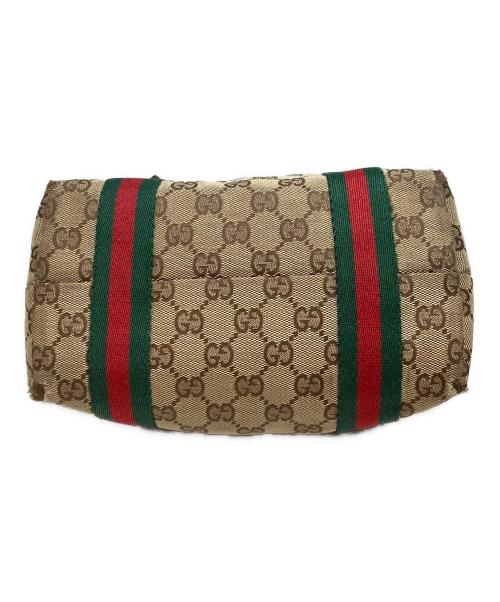 GUCCI（グッチ）GUCCI (グッチ) GGキャンバスミニ ハンドバッグ ブラウンの古着・服飾アイテム
