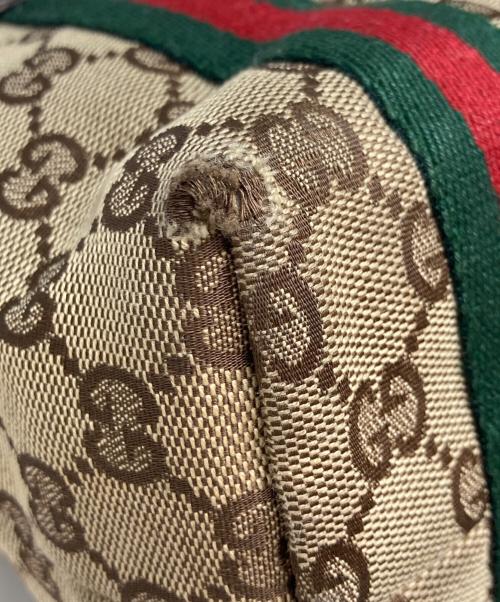 GUCCI（グッチ）GUCCI (グッチ) GGキャンバスミニ ハンドバッグ ブラウンの古着・服飾アイテム