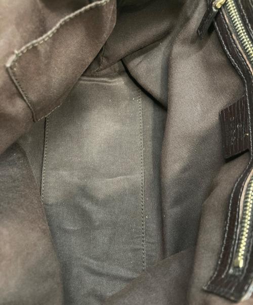 GUCCI（グッチ）GUCCI (グッチ) GGキャンバスミニ ハンドバッグ ブラウンの古着・服飾アイテム