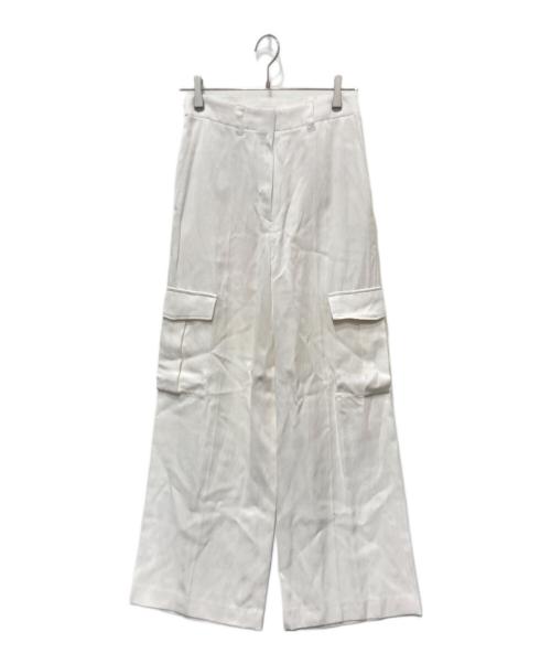 DES PRES（デ プレ）DES PRES (デ プレ) ソフトサテンワイドカーゴパンツ ホワイト サイズ:36の古着・服飾アイテム