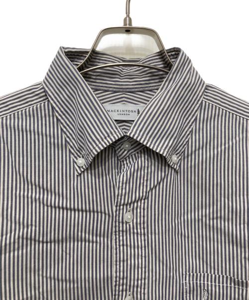 MACKINTOSH LONDON（マッキントッシュ ロンドン）MACKINTOSH LONDON (マッキントッシュ ロンドン) ストライプシャツ グレー サイズ:Ⅼの古着・服飾アイテム