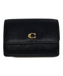 COACH（コーチ）の古着「ミニ トライフォールド ウォレット」｜ブラック