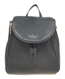 Kate Spade（ケイトスペード）の古着「レイラミディアムフラップバッグパック」｜ブラック