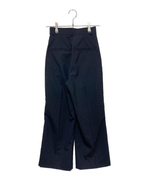 ROSSO（ロッソ）ROSSO (ロッソ) ウール混防シワハイウエストワイドスラックス ネイビー サイズ:34の古着・服飾アイテム