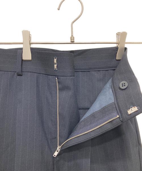 ROSSO（ロッソ）ROSSO (ロッソ) ウール混防シワハイウエストワイドスラックス ネイビー サイズ:34の古着・服飾アイテム