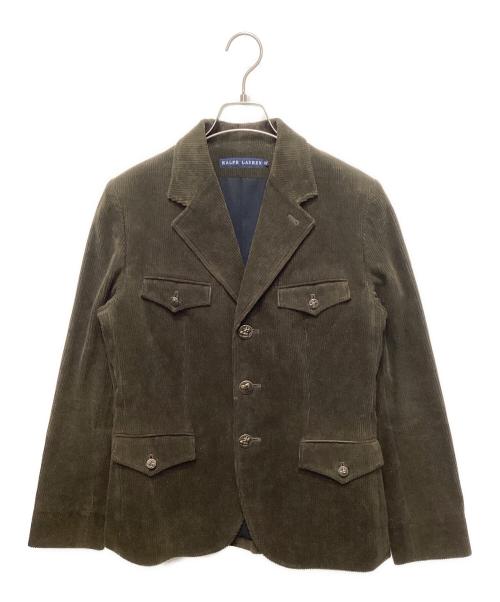 RALPH LAUREN（ラルフローレン）RALPH LAUREN (ラルフローレン) アニマルボタンコーデュロイジャケット カーキ サイズ:3fの古着・服飾アイテム