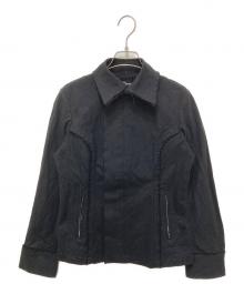 tricot COMME des GARCONS（トリココムデギャルソン）の古着「カットオフデザインジャケット」｜ブラック