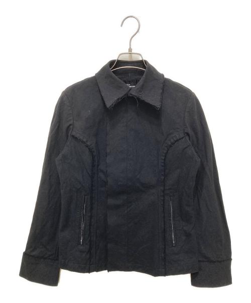 tricot COMME des GARCONS（トリココムデギャルソン）tricot COMME des GARCONS (トリココムデギャルソン) カットオフデザインジャケット ブラック サイズ:Mの古着・服飾アイテム