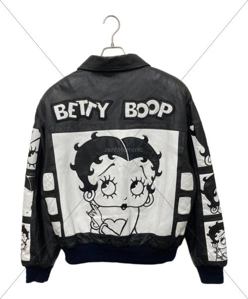 MONTANA TOONS（モンタナトゥーンズ）MONTANA TOONS (モンタナトゥーンズ) 中綿レザージャケット ブラック サイズ:Mの古着・服飾アイテム
