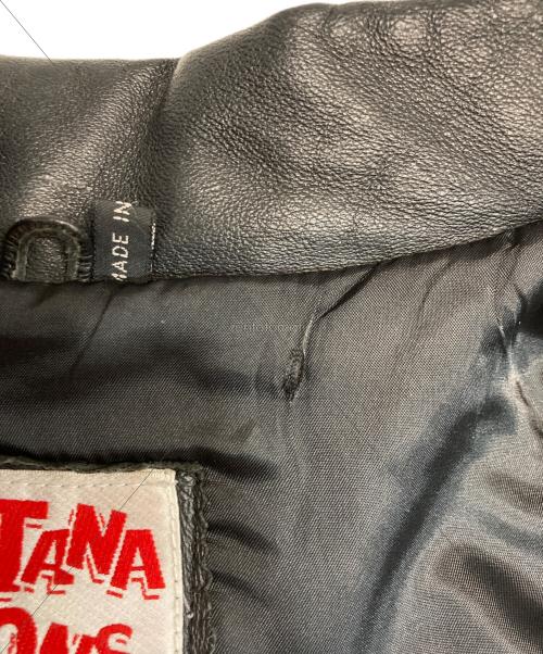 MONTANA TOONS（モンタナトゥーンズ）MONTANA TOONS (モンタナトゥーンズ) 中綿レザージャケット ブラック サイズ:Mの古着・服飾アイテム