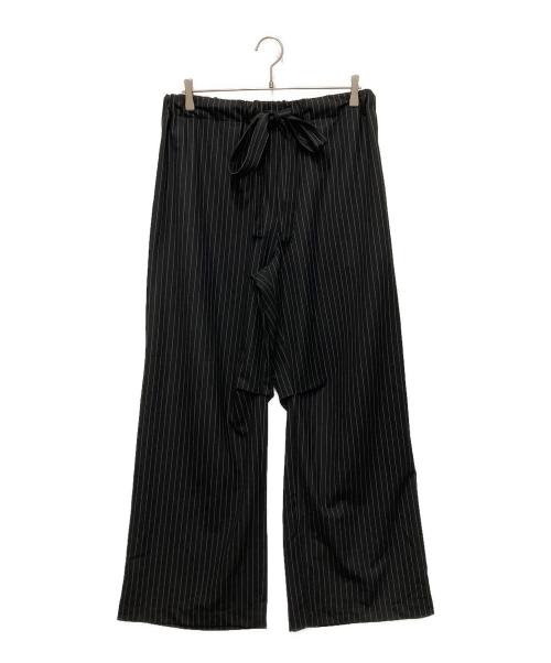 Lui's（ルイス）Lui's (ルイス) ストライプイージーワイドパンツ ブラック サイズ:Mの古着・服飾アイテム