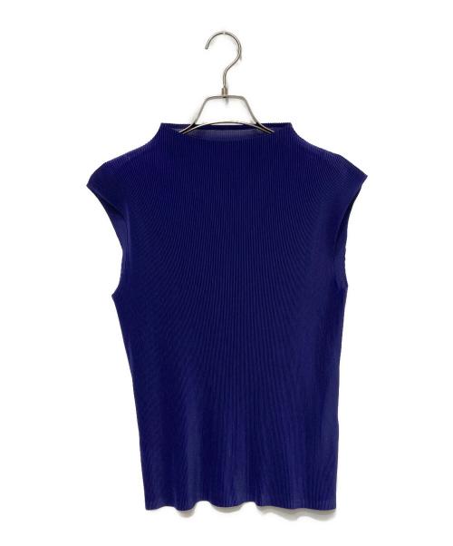 PLEATS PLEASE（プリーツプリーズ）PLEATS PLEASE (プリーツプリーズ) プリーツノースリーブカットソー パープル サイズ:なしの古着・服飾アイテム