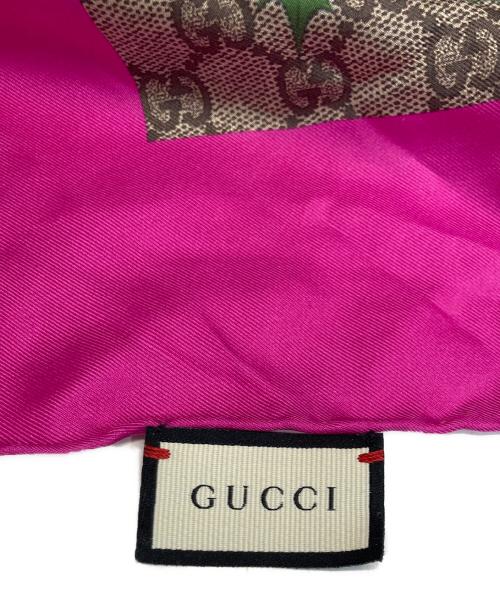 GUCCI（グッチ）GUCCI (グッチ) GGフローラフラワーシルクスカーフ ベージュの古着・服飾アイテム