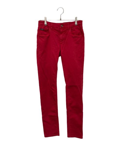 DOLCE & GABBANA（ドルチェ＆ガッバーナ）DOLCE & GABBANA (ドルチェ＆ガッバーナ) バックペイントストレッチスキニージーンズ レッド サイズ:46の古着・服飾アイテム