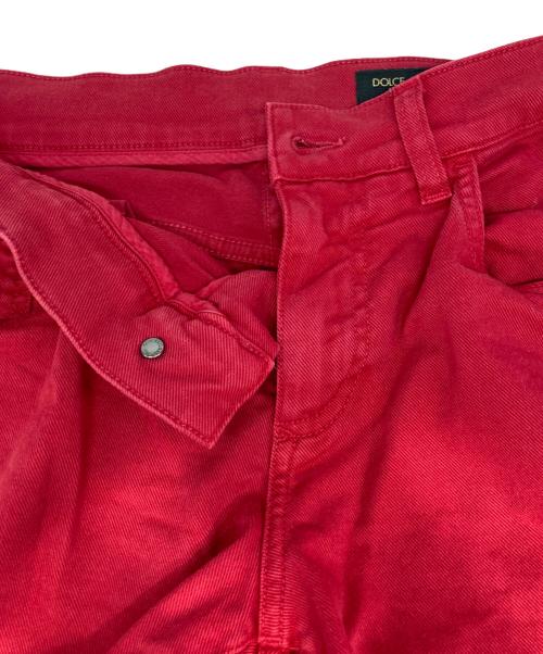 DOLCE & GABBANA（ドルチェ＆ガッバーナ）DOLCE & GABBANA (ドルチェ＆ガッバーナ) バックペイントストレッチスキニージーンズ レッド サイズ:46の古着・服飾アイテム