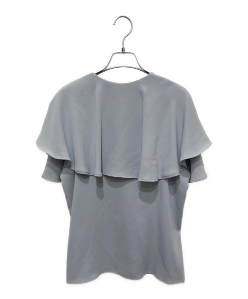 Noble（ノーブル）Noble (ノーブル) ケープフリルブラウス 3 サックスブルー サイズ:FREEの古着・服飾アイテム