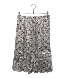 tricot COMME des GARCONS（トリココムデギャルソン）の古着「ペイズリーキュプラスカート」｜ホワイト×パープル