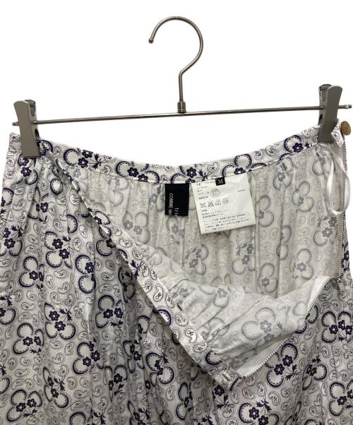 tricot COMME des GARCONS（トリココムデギャルソン）tricot COMME des GARCONS (トリココムデギャルソン) ペイズリーキュプラスカート ホワイト×パープル サイズ:Mの古着・服飾アイテム