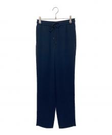 theory luxe（セオリーリュクス）の古着「バックサテンドローコードプルオンパンツ」｜ネイビー