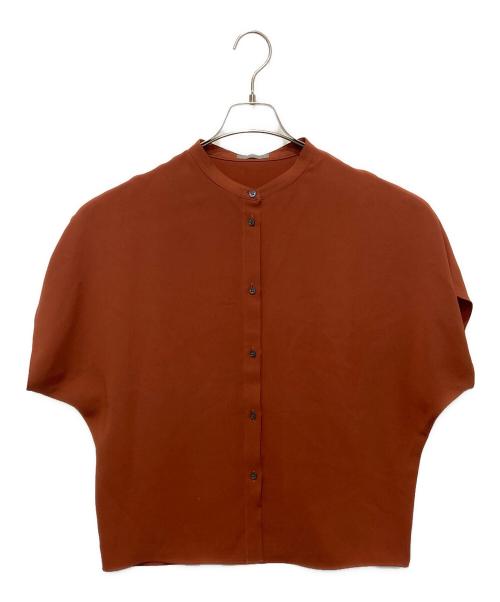 theory luxe（セオリーリュクス）theory luxe (セオリーリュクス) バンドカラードルマンスリーブブラウス オレンジ サイズ:38の古着・服飾アイテム