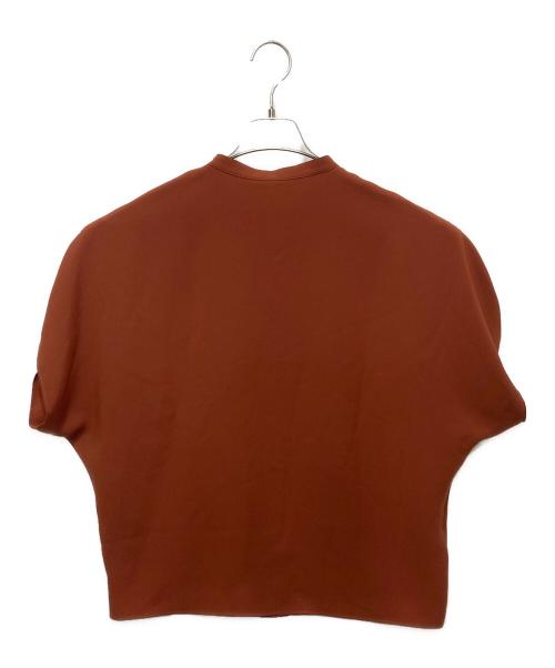 theory luxe（セオリーリュクス）theory luxe (セオリーリュクス) バンドカラードルマンスリーブブラウス オレンジ サイズ:38の古着・服飾アイテム