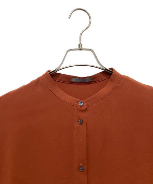 theory luxe（セオリーリュクス）theory luxe (セオリーリュクス) バンドカラードルマンスリーブブラウス オレンジ サイズ:38の古着・服飾アイテム