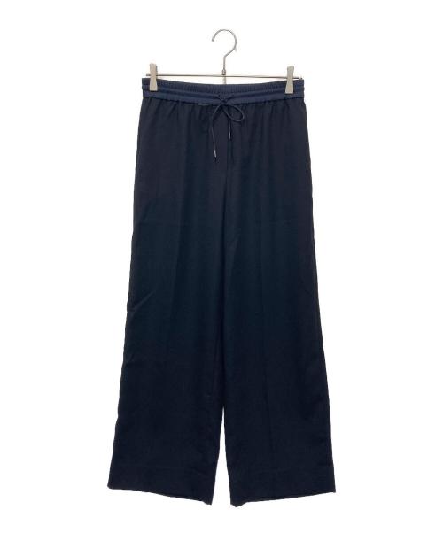 icB（アイシービー）icB (アイシービー) FluidBackSatin ワイドパンツ ネイビー サイズ:4の古着・服飾アイテム
