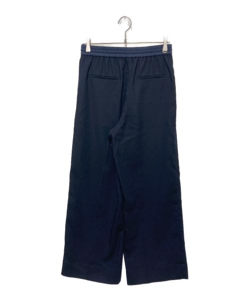 icB（アイシービー）icB (アイシービー) FluidBackSatin ワイドパンツ ネイビー サイズ:4の古着・服飾アイテム