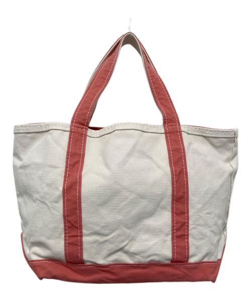 L.L.Bean（エルエルビーン）L.L.Bean (エルエルビーン) ジップアップ ボート アンド トートバッグ アイボリー×ピンクの古着・服飾アイテム