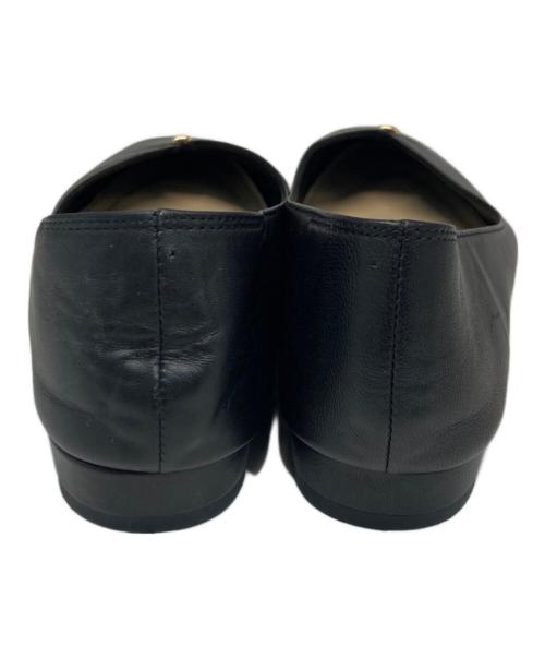MACKINTOSH LONDON（マッキントッシュ ロンドン）MACKINTOSH LONDON (マッキントッシュ ロンドン) スクエアトゥVカットカッターパンプス ブラック サイズ:24 1/2の古着・服飾アイテム