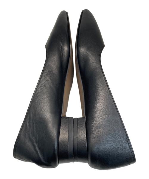 MACKINTOSH LONDON（マッキントッシュ ロンドン）MACKINTOSH LONDON (マッキントッシュ ロンドン) スクエアトゥVカットカッターパンプス ブラック サイズ:24 1/2の古着・服飾アイテム