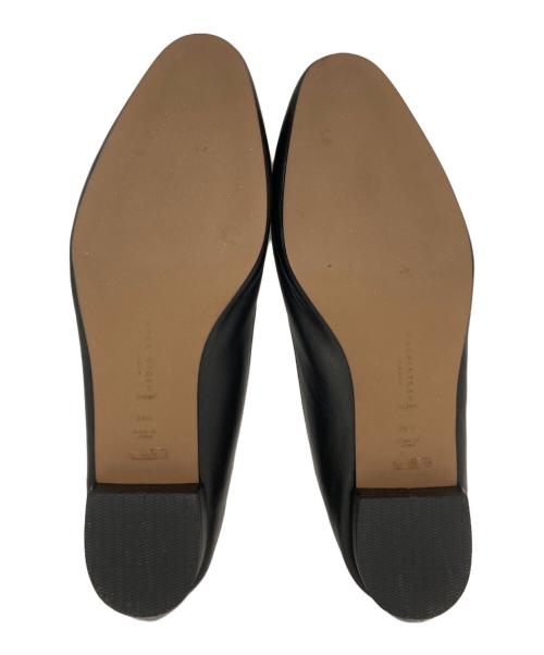 MACKINTOSH LONDON（マッキントッシュ ロンドン）MACKINTOSH LONDON (マッキントッシュ ロンドン) スクエアトゥVカットカッターパンプス ブラック サイズ:24 1/2の古着・服飾アイテム