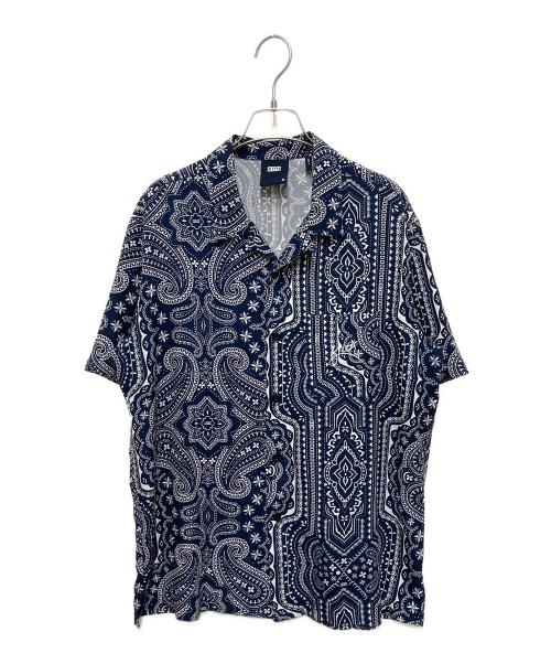 KITH（キス）KITH (キス) ペイズリー柄半袖シルクシャツ ネイビー サイズ:Ⅿの古着・服飾アイテム
