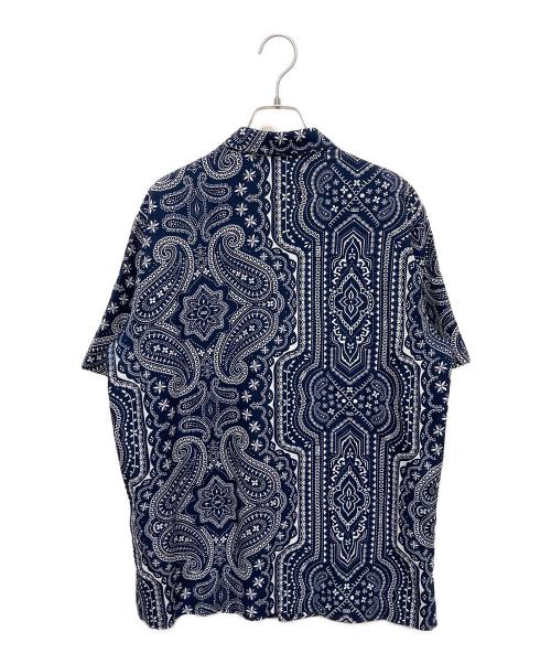 KITH（キス）KITH (キス) ペイズリー柄半袖シルクシャツ ネイビー サイズ:Ⅿの古着・服飾アイテム