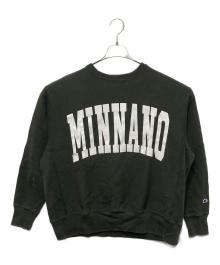 Champion REVERSE WEAVE×BEAMS（チャンピオン リバース ウィーブ×ビームス）の古着「別注Logo Crew Neck Sweat」｜グリーン