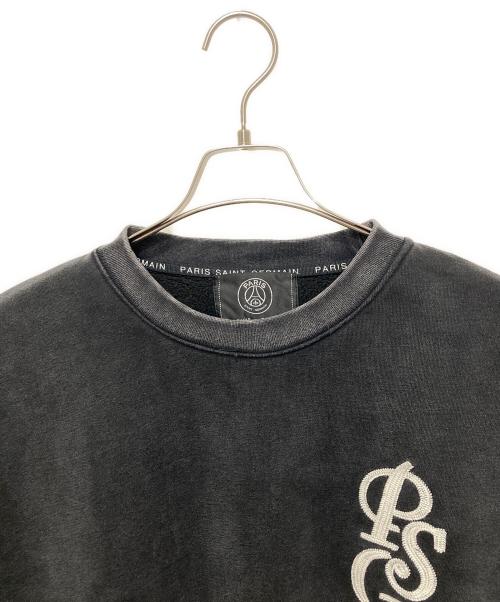 Paris Saint-Germain（パリサンジェルマン）Paris Saint-Germain (パリサンジェルマン) ITALIC ロゴスウェット ブラック サイズ:Ⅿの古着・服飾アイテム