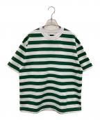 DAIWA PIER39ダイワ ピア39）の古着「W's TECH DRAWSTRING BORDER S/S TEE」｜ホワイト×グリーン