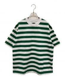 DAIWA PIER39（ダイワ ピア39）の古着「W's TECH DRAWSTRING BORDER S/S TEE」｜ホワイト×グリーン