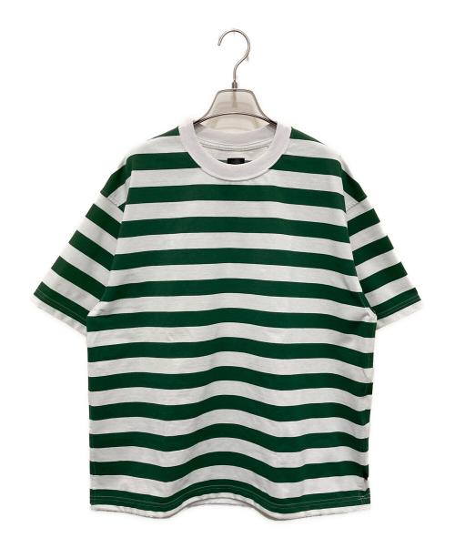 DAIWA PIER39（ダイワ ピア39）DAIWA PIER39 (ダイワ ピア39) W's TECH DRAWSTRING BORDER S/S TEE ホワイト×グリーン サイズ:FREEの古着・服飾アイテム