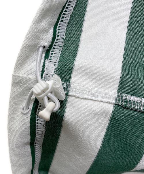 DAIWA PIER39（ダイワ ピア39）DAIWA PIER39 (ダイワ ピア39) W's TECH DRAWSTRING BORDER S/S TEE ホワイト×グリーン サイズ:FREEの古着・服飾アイテム