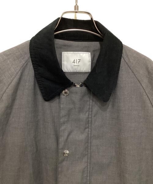 417 by EDIFICE（417 バイ エディフィス）417 by EDIFICE (417 バイ エディフィス) シャンブレー2LAYERSブルゾン グレー サイズ:Ⅼの古着・服飾アイテム