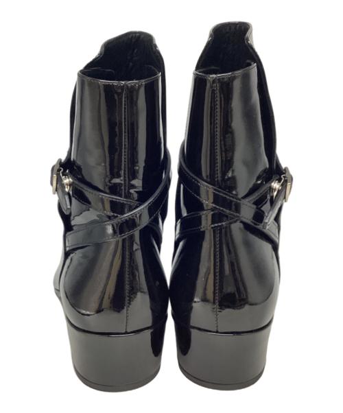Saint Laurent Paris（サンローランパリ）Saint Laurent Paris (サンローランパリ) テリー エナメルバックルブーツ ブラック サイズ:42の古着・服飾アイテム