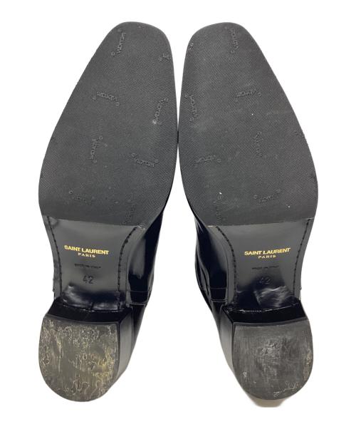 Saint Laurent Paris（サンローランパリ）Saint Laurent Paris (サンローランパリ) テリー エナメルバックルブーツ ブラック サイズ:42の古着・服飾アイテム